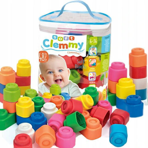 Picture of CLEMENTONY CLEMMY BABY SOFT BLOCK  BAG 48PCS